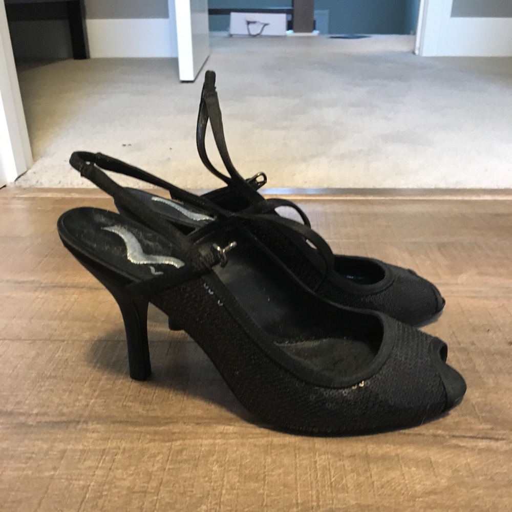 Nina sequin, dressy black high heels